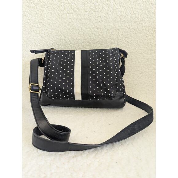 FOSSIL JENNA CROSSBODY Black White Dot - Picture 1 of 11